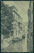 Venezia città Rio di Santa Marina Gondola ABRASA cartolina MT1716 – fronte