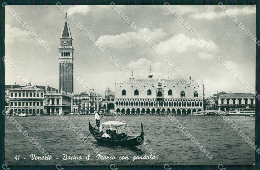 Venezia città Bacino San Marco Gondola Foto cartolina MT1724 – fronte