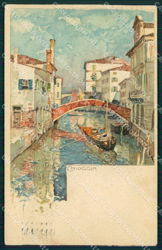 Venezia Chioggia Wielandt PIEGA cartolina MT1741 – fronte