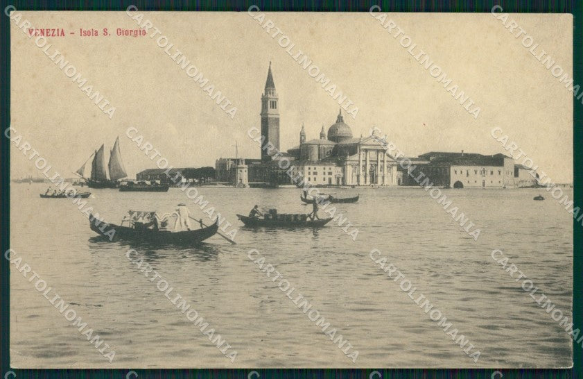 Venezia Isola San Giorgio Gondole cartolina MT1756 – fronte