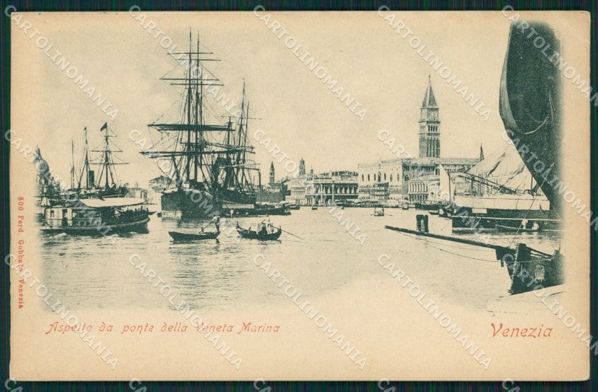Venezia città Ponte della Veneta Marina Barche cartolina MT1760 – fronte