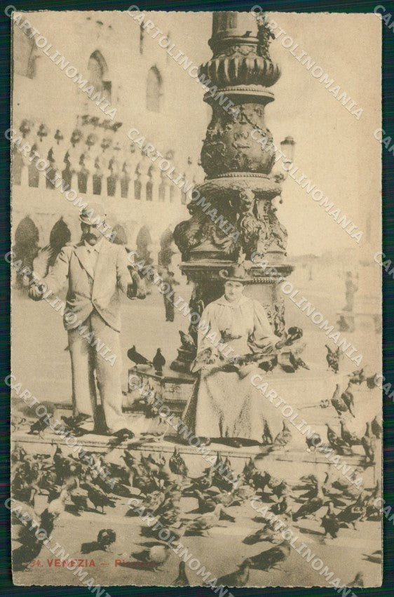 Venezia città Piazza San Marco Piccioni cartolina MT1768 – fronte