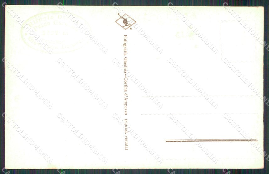 Bolzano Passo Gardena Ospizio Giogo di Ferrara Foto cartolina MT1784 – retro
