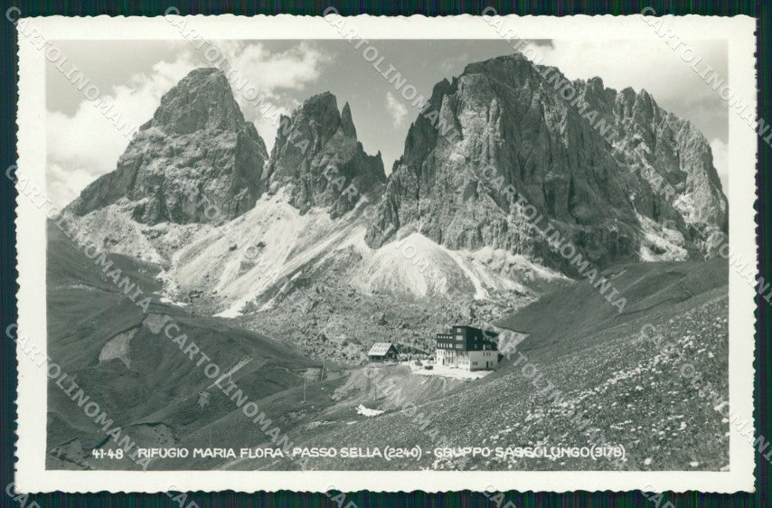 Trento Canazei Rifugio Maria Flora Passo Sella Foto cartolina MT1785 – fronte