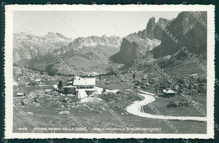 Bolzano Selva di Gardena Rifugio Passo Sella Murfreit Foto cartolina MT1786 – fronte