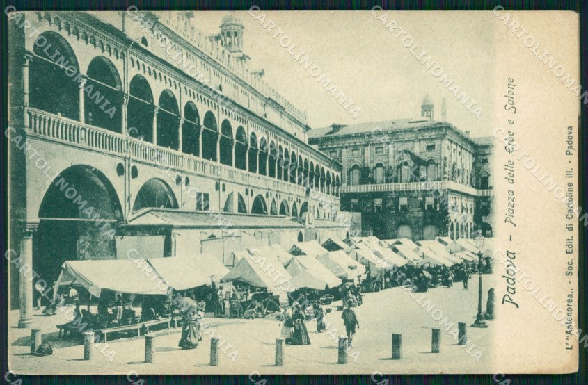 Padova città Piazza delle Erbe Mercato cartolina MT1796 – fronte