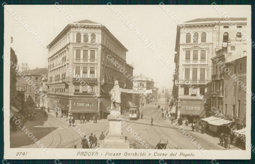 Padova città Piazza Garibaldi Tram Foto cartolina MT1801 – fronte