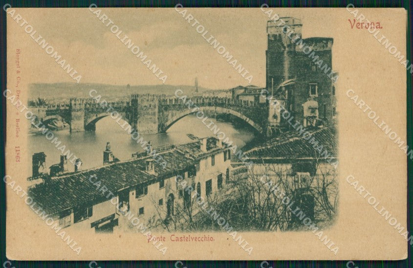 Verona città Ponte Castelvecchio cartolina MT1813 – fronte
