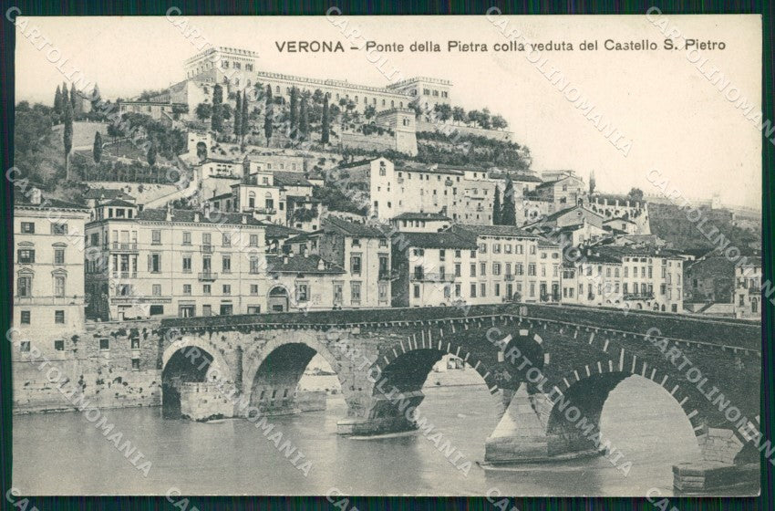Verona città Ponte della Pietra cartolina MT1815 – fronte