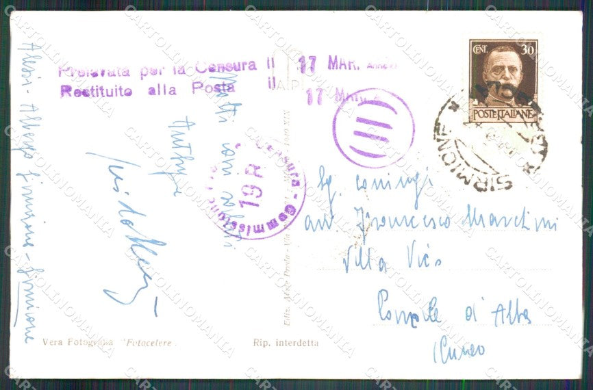 Verona Malcesine Lago di Garda cartolina MT1829 – retro