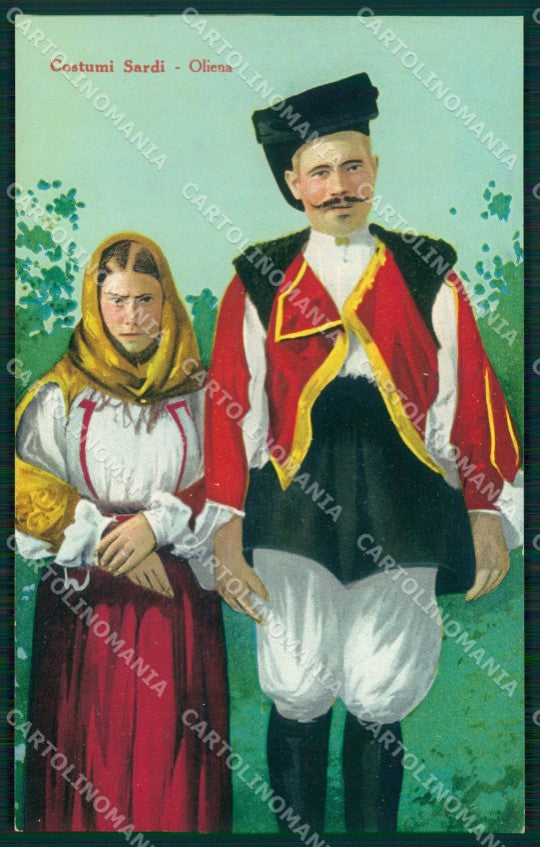 Nuoro Oliena Costumi cartolina MT1870 – fronte