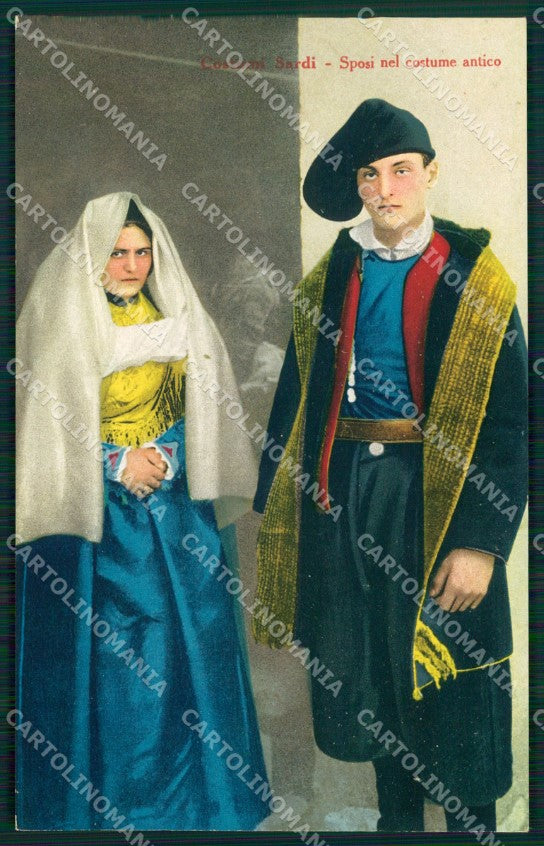 Cagliari città Costumi Sposi cartolina MT1887 – fronte