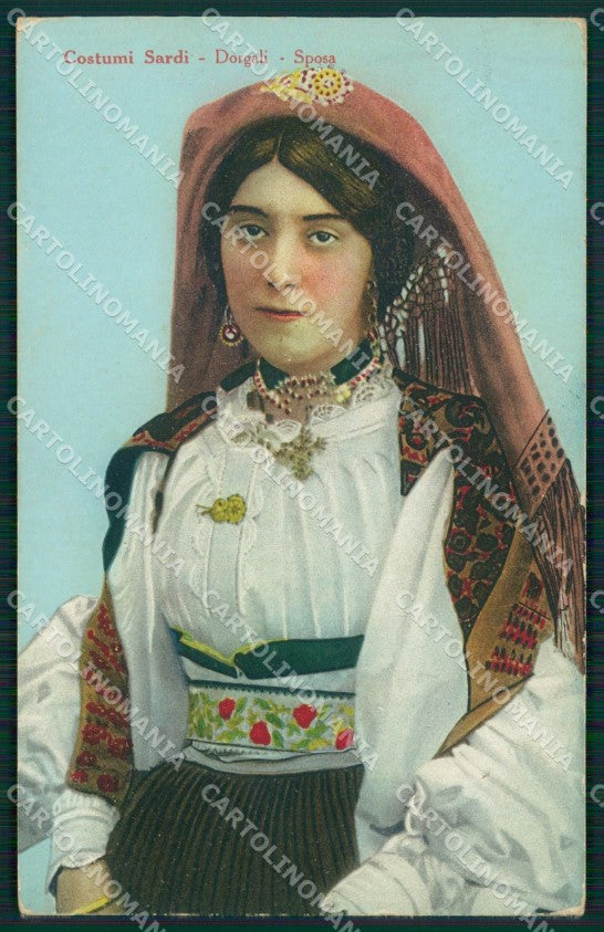 Nuoro Dorgali Costumi Sposa cartolina MT1892 – fronte