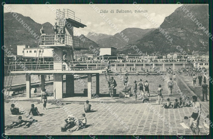 Bolzano città Lido di Piscina cartolina MT1905 – fronte