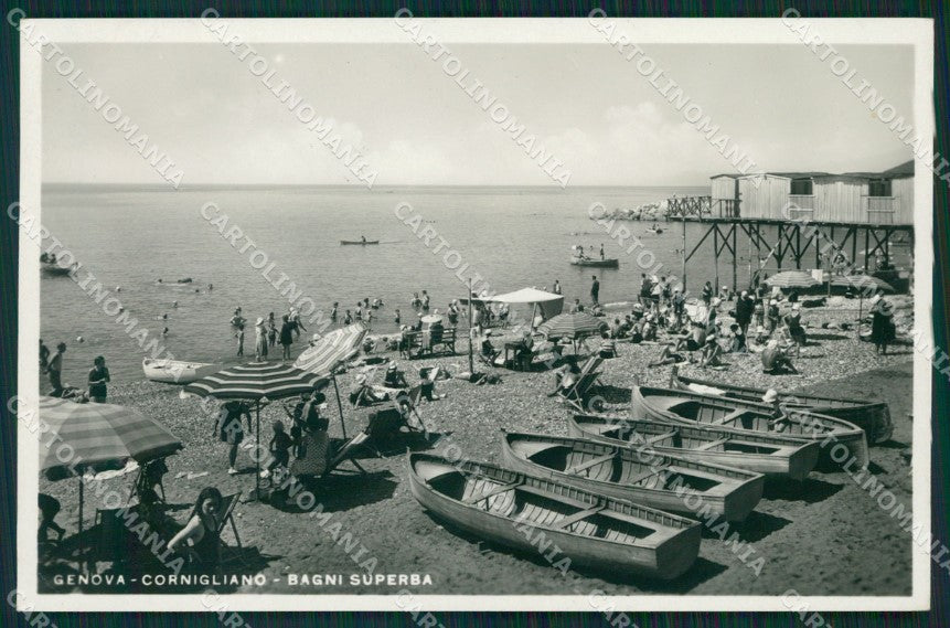 Genova Cornigliano Barche Foto cartolina MT1920 – fronte