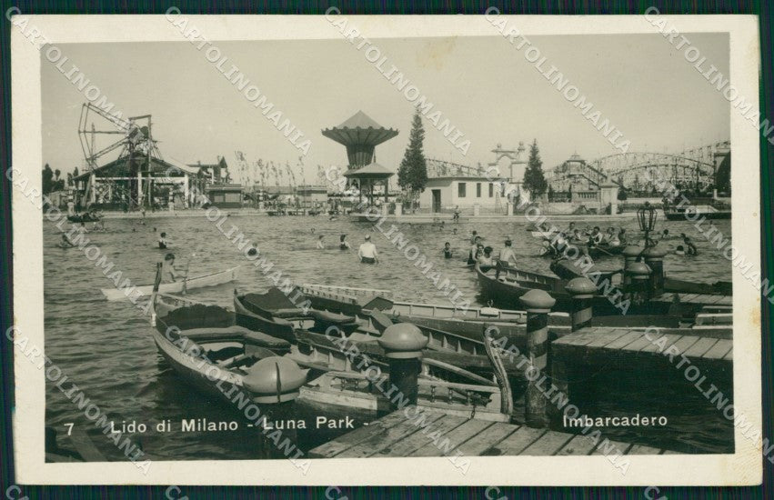 Milano città Lido di Luna Park Imbarcadero Foto cartolina MT1924 – fronte