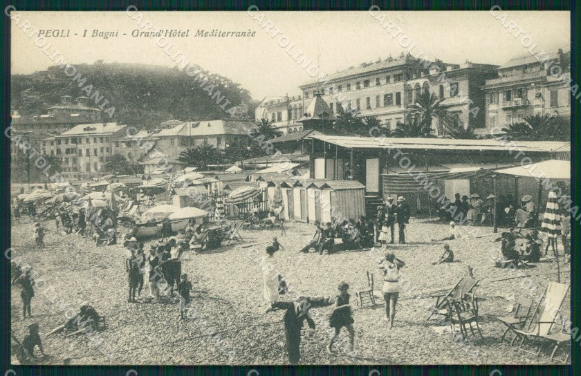 Genova Pegli Bagni Mediterranèe cartolina MT1935 – fronte