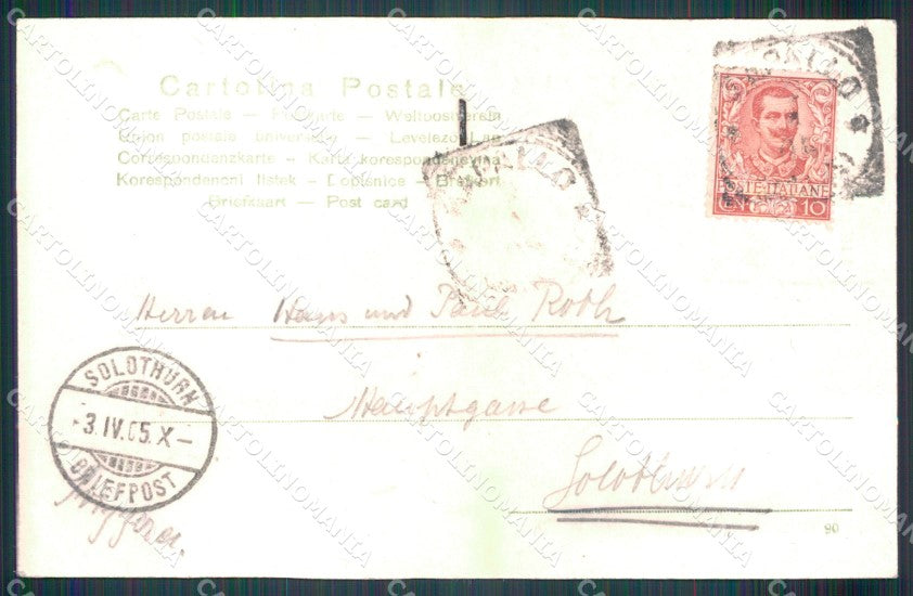 Genova Rapallo Castello PIEGA cartolina MT1937 – retro