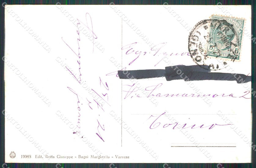 Savona Varazze cartolina MT1954 – retro