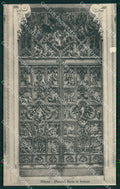 Milano città Duomo Porta in Bronzo cartolina MT2031 – fronte