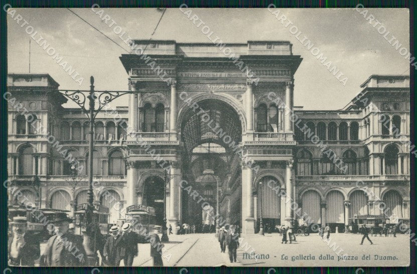 Milano città Galleria dalla Piazza Duomo Tram cartolina MT2044 – fronte