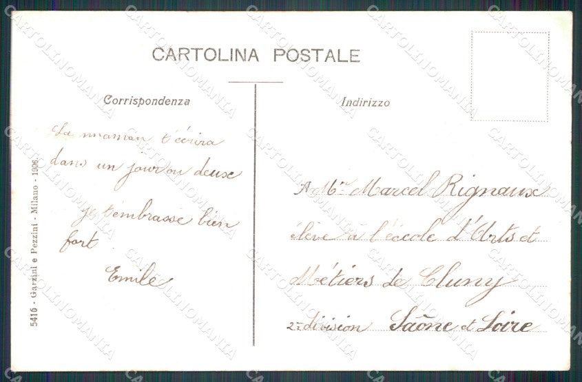 Milano città Teatro alla Scala Tram cartolina MT2058 – retro