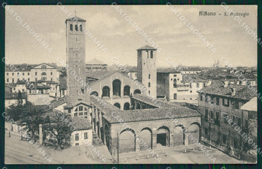 Milano città Basilica Sant'Ambrogio cartolina MT2080 – fronte