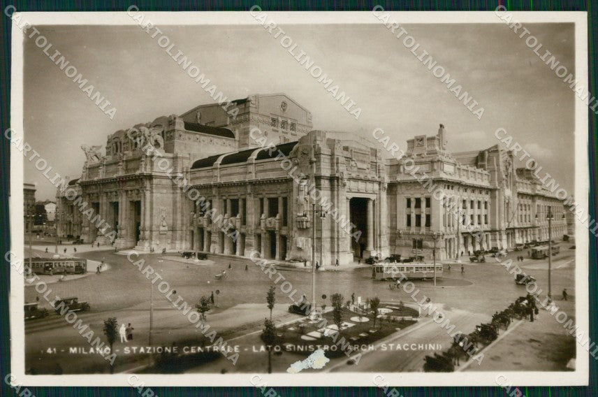 Milano città Stazione Centrale Tram ABRASA Foto cartolina MT2097 – fronte