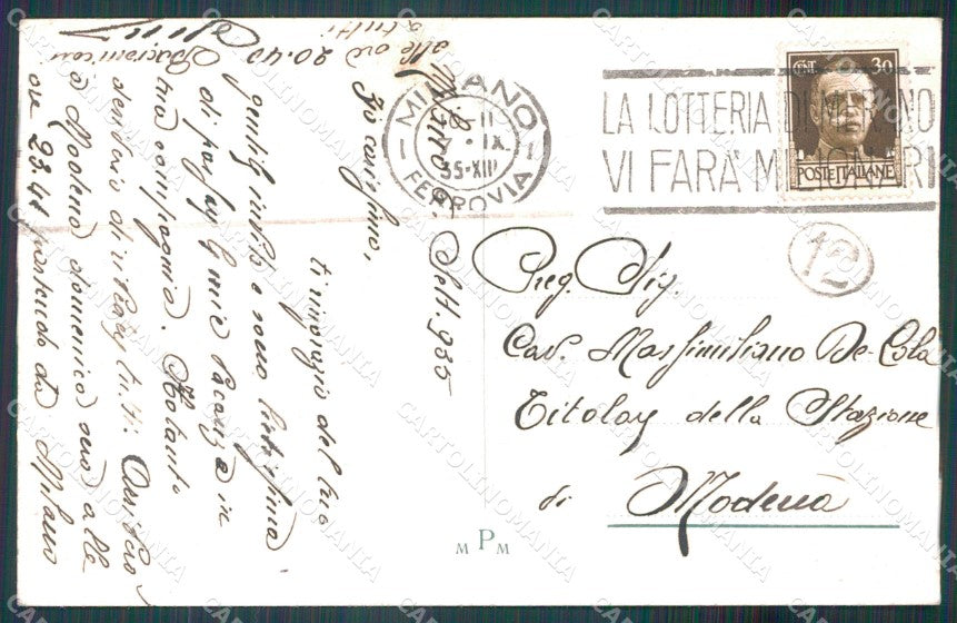 Milano città Stazione Centrale Auto cartolina MT2098 – retro