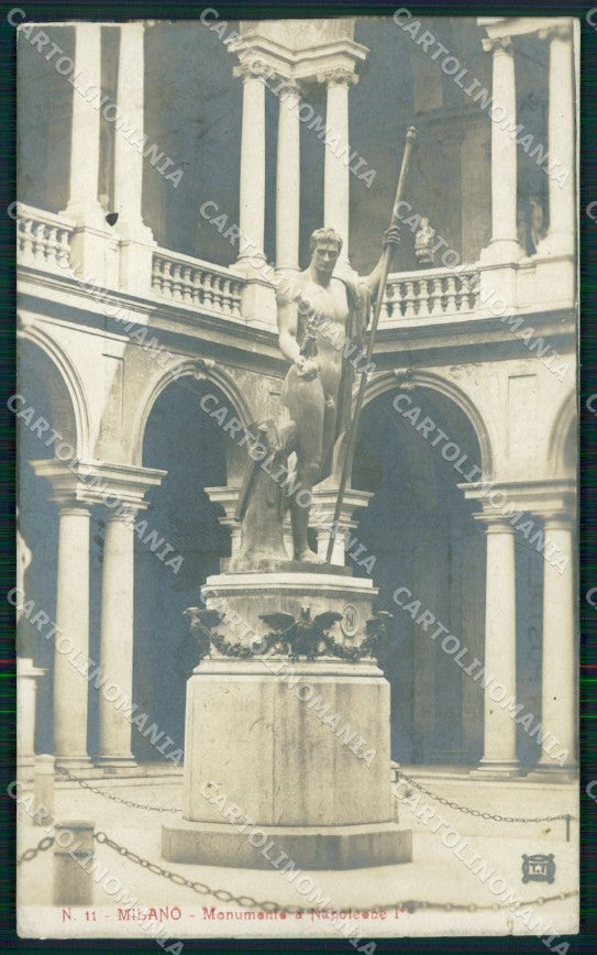 Milano città Monumento Napoleone I STRAPPINI Foto cartolina MT2109 – fronte