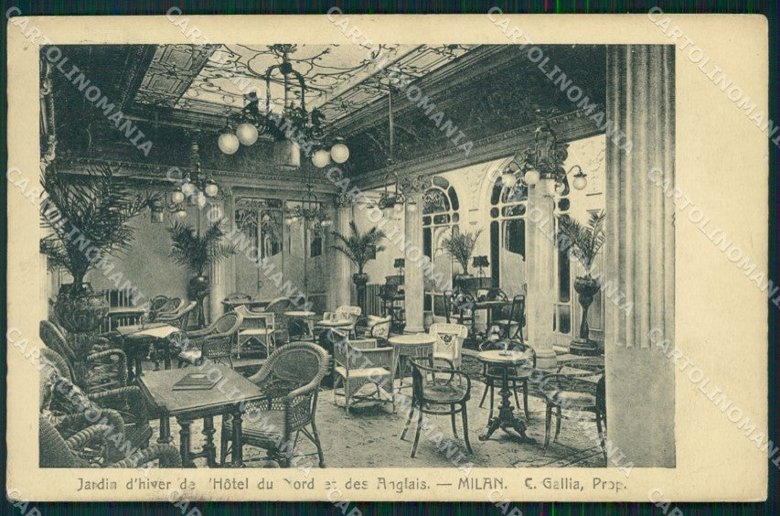 Milano città Hotel du Nord cartolina MT2110 – fronte