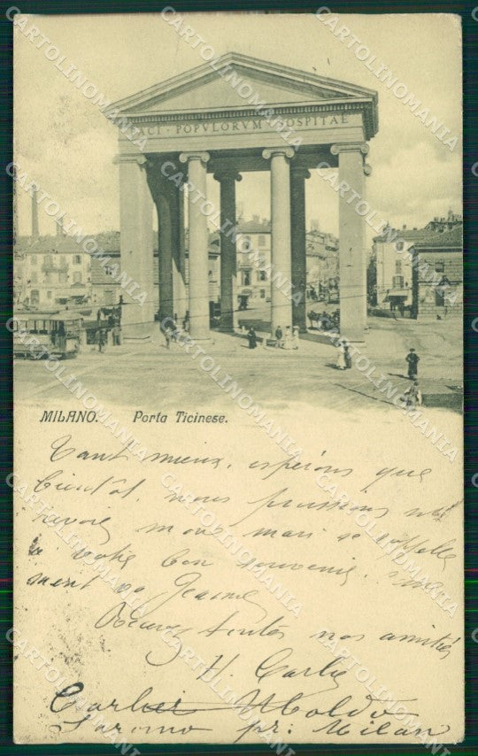 Milano città Porta Ticinese Tram RETRO SOSTITUITO cartolina MT2115 – fronte