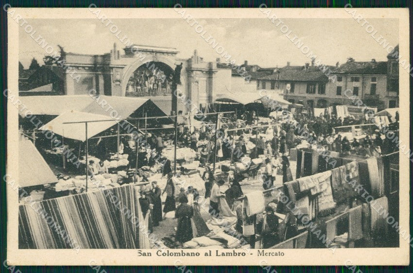 Milano San Colombano al Lambro Mercato cartolina MT2124 – fronte