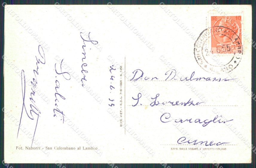 Milano San Colombano al Lambro Mercato cartolina MT2124 – retro