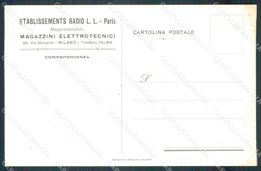 Milano città Magazzini Elettrotecnici Radio Via Manzoni cartolina MT2125 – retro