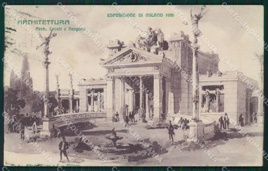 Milano città Esposizione di 1906 Architettura cartolina MT2128 – fronte