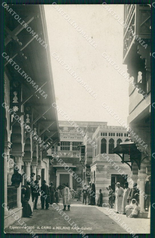 Milano città Esposizione 1906 Cairo a Milano Foto cartolina MT2129 – fronte