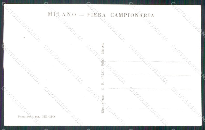 Milano città Fiera di Padiglione Belgio Foto cartolina MT2136 – retro
