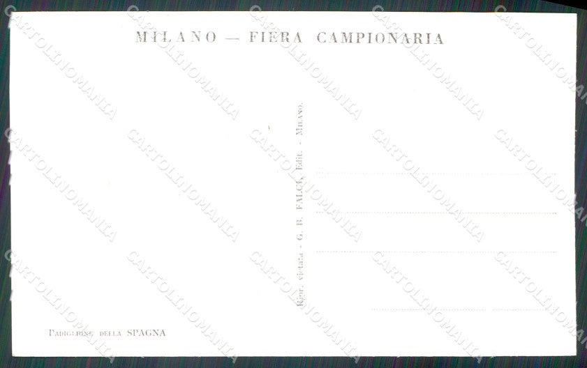 Milano città Fiera di Padiglione Spagna Foto cartolina MT2140 – retro