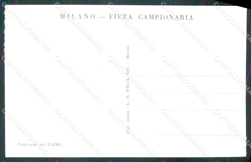 Milano città Fiera di Padiglione Lazio Foto cartolina MT2141 – retro