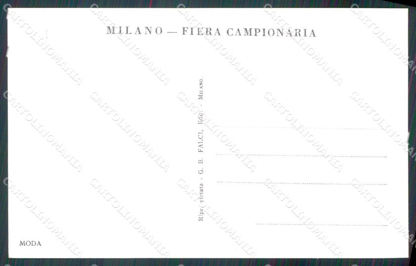 Milano città Fiera di Padiglione della Moda Foto cartolina MT2142 – retro