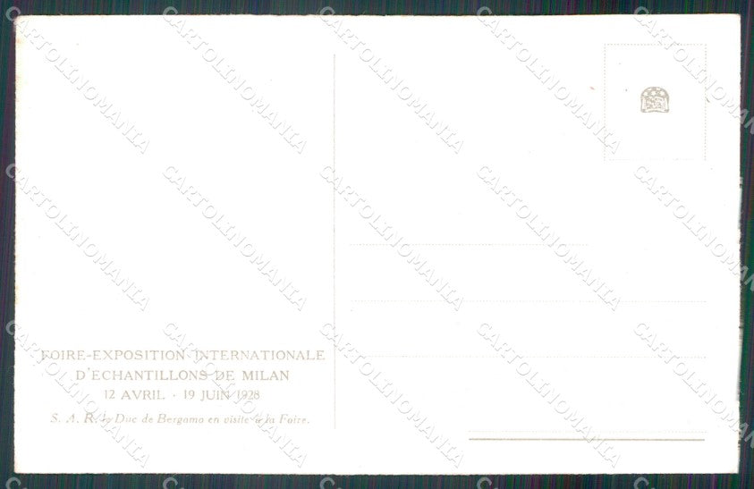 Milano città Esposizione Internazionale 1928 Savoia cartolina MT2153 – retro
