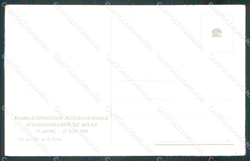 Milano città Esposizione Internazionale 1928 cartolina MT2159 – retro