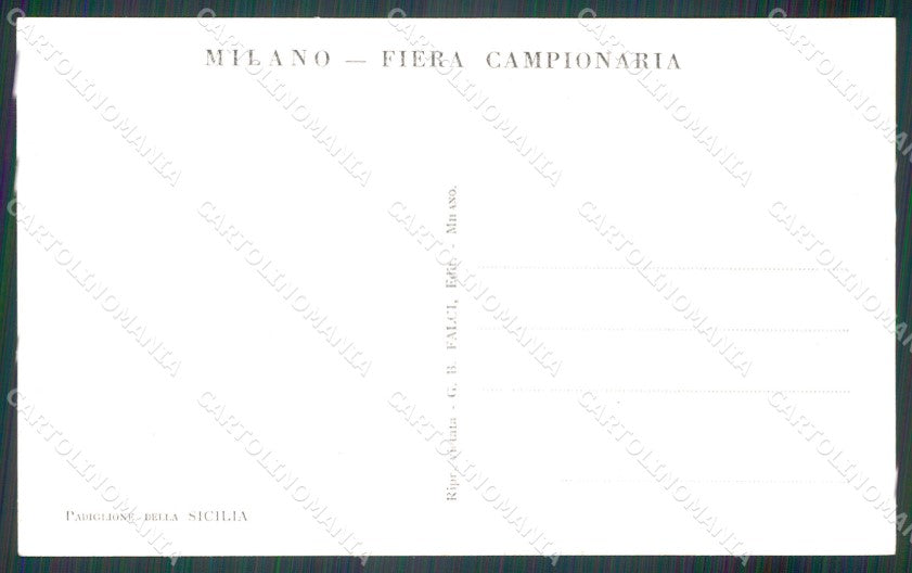 Milano città Fiera di Padiglione Sicilia Foto cartolina MT2173 – retro