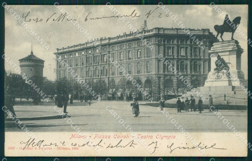Milano città Piazza Cairoli Teatro Olympia cartolina MT2181 – fronte