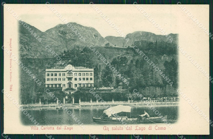 Como Tremezzo Villa Carlotta Lago di Como Barca cartolina MT2207 – fronte