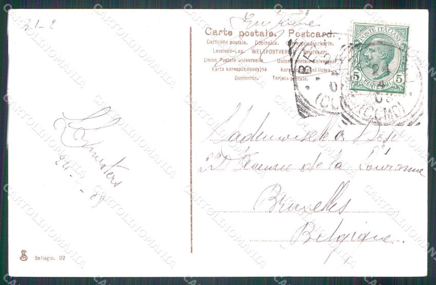 Como Bellagio Via Serbelloni Lago di Como cartolina MT2220 – retro
