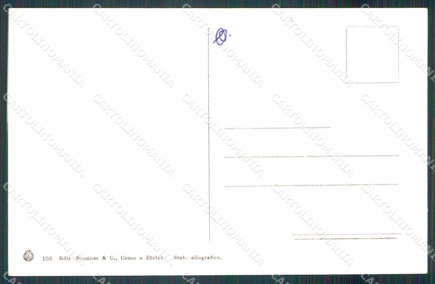 Lecco Varenna Lago di Como Asini cartolina MT2238 – retro