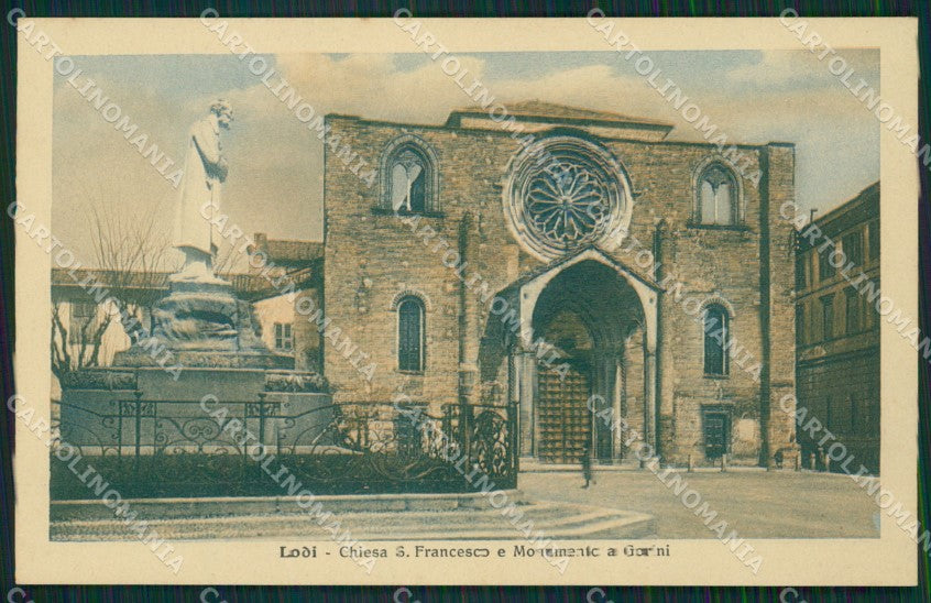 Lodi città Chiesa San Francesco cartolina MT2256 – fronte