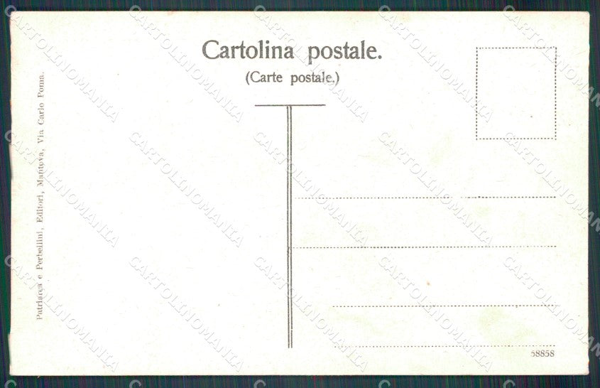 Mantova città Porto Catena Barche cartolina MT2257 – retro